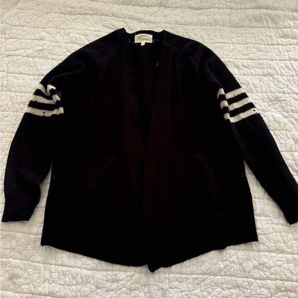 Current/Elliott Striped Wool Open Front Destroyed Cardigan - Picture 8 of 8